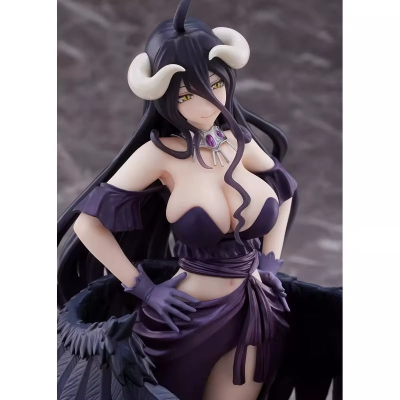Taito Original AMP OVERLORD IV Albedo Black Dress Ver. 20CM PVC Anime Action Figures Model Collection Ornament Toys