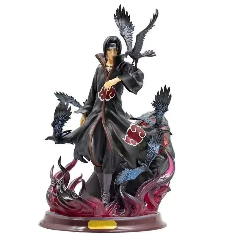 Shinobi Organization Itachi Uchiha GK Hall Edition Naruto Itachi Double-Headed Statue Premium Anime Merchandise Crows