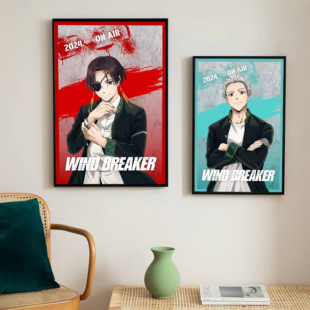 Anime WIND BREAKER Anime Posters Sticky HD Quality Wall Art Retro Posters for Home Kawaii Room Decor