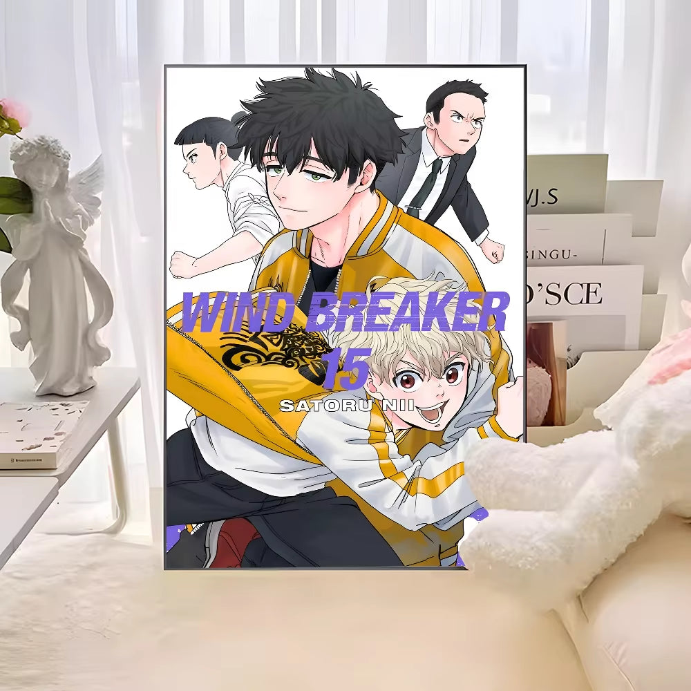 Anime WIND BREAKER Anime Posters Sticky HD Quality Wall Art Retro Posters for Home Kawaii Room Decor