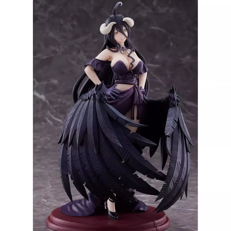 Taito Original AMP OVERLORD IV Albedo Black Dress Ver. 20CM PVC Anime Action Figures Model Collection Ornament Toys