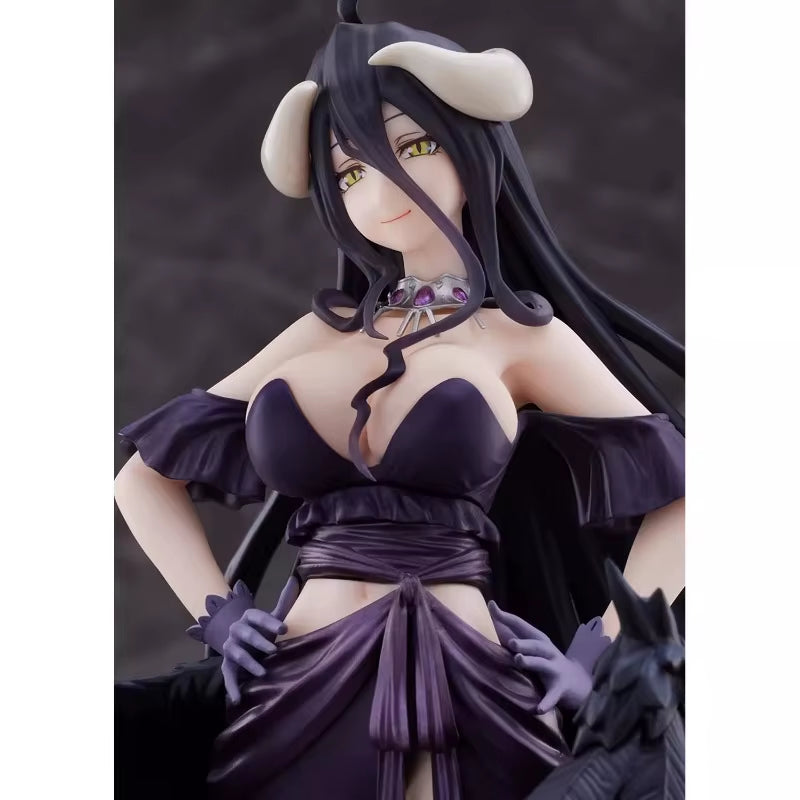 Taito Original AMP OVERLORD IV Albedo Black Dress Ver. 20CM PVC Anime Action Figures Model Collection Ornament Toys