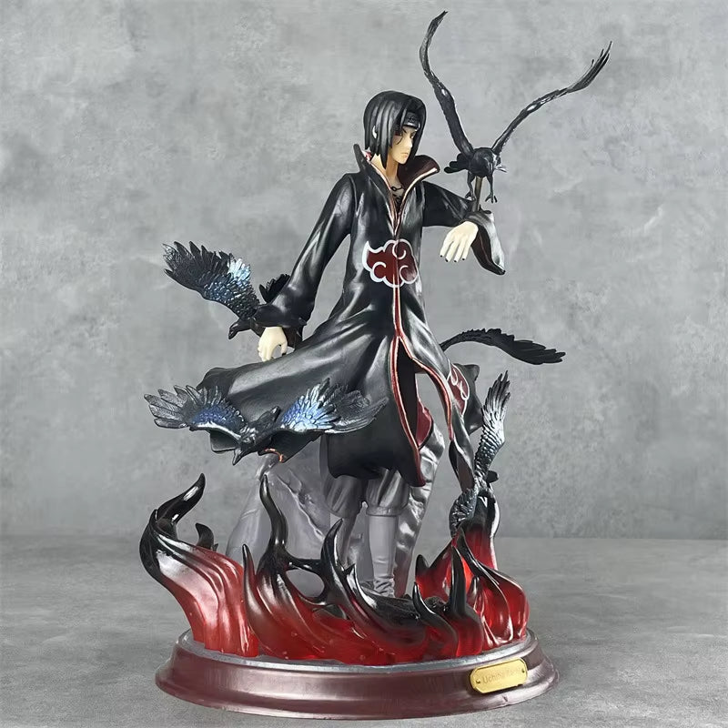 Shinobi Organization Itachi Uchiha GK Hall Edition Naruto Itachi Double-Headed Statue Premium Anime Merchandise Crows