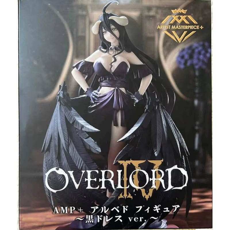 Taito Original AMP OVERLORD IV Albedo Black Dress Ver. 20CM PVC Anime Action Figures Model Collection Ornament Toys
